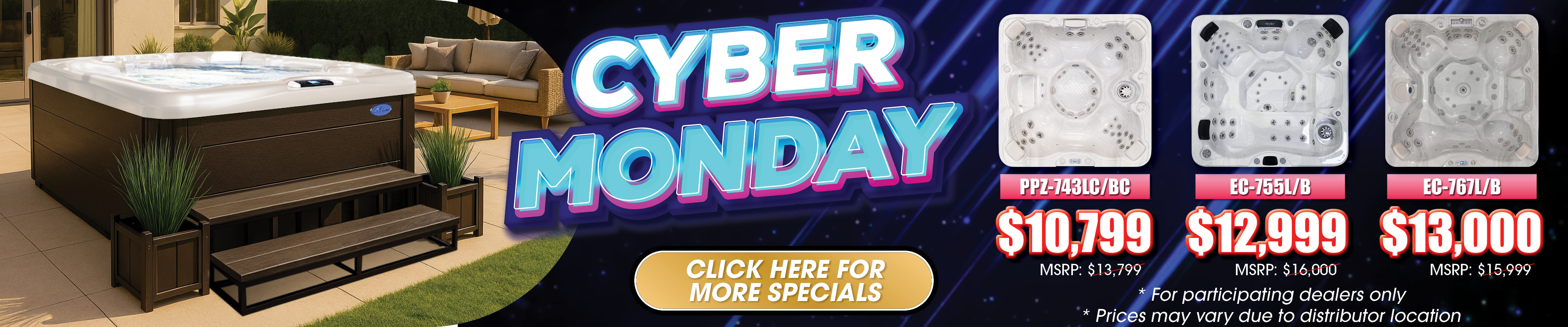 Calspas hot tub being used in a family setting - Pharr