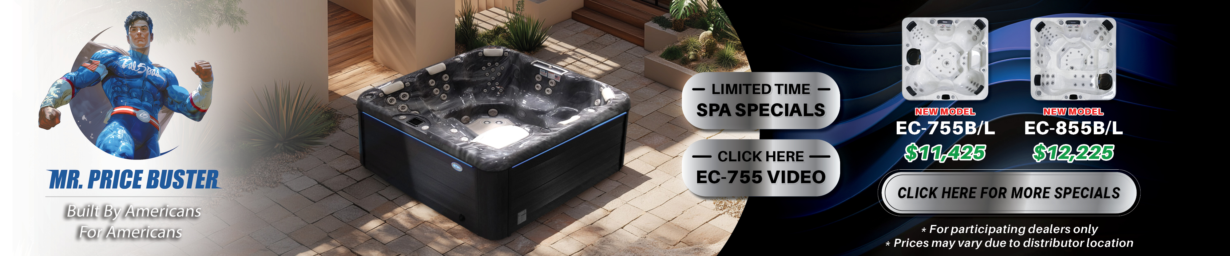 Calspas hot tub being used in a family setting - Pharr
