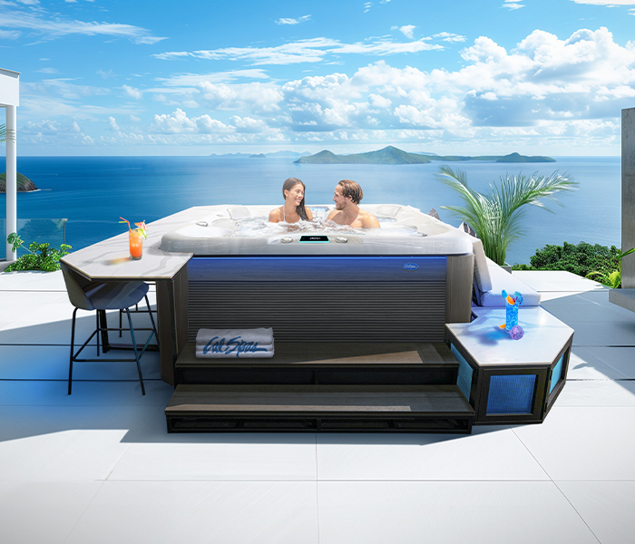 Calspas hot tub being used in a family setting - Pharr